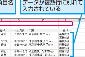 AccessにExcelの表を取り込みやすくする方法